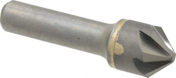 Hertel - 3/4" Head Diam, 1/2" Shank Diam, 6 Flute 90° Solid Carbide Countersink - A1 Tooling