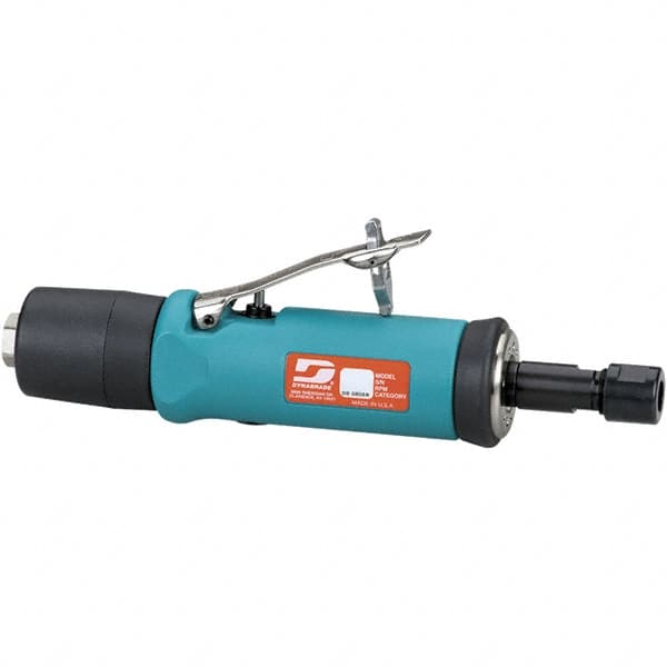 Dynabrade - 1/4" Collet, Straight Handle, Air Straight Die Grinder - 18,000 RPM, Rear Exhaust, 26 CFM, 0.5 hp, 90 psi, 1/4 NPT Inlet - A1 Tooling