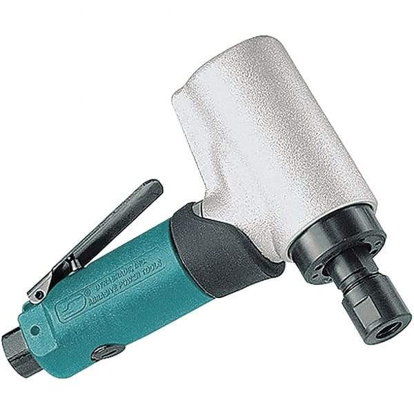 Dynabrade - 1/4" Collet, Angle Handle, Air Angle Die Grinder - 24,000 RPM, Front Exhaust, 27.99 CFM, 0.5 hp, 90 psi, 1/4 NPT Inlet - A1 Tooling