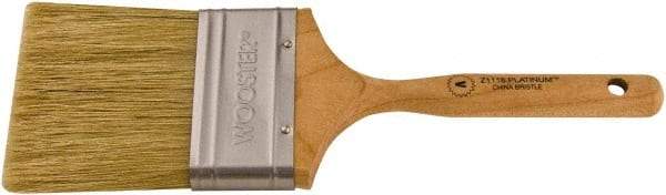 Wooster Brush - 3" Flat Hog Varnish Brush - 2-15/16" Bristle Length, 5-1/8" Maple Dowel Handle - A1 Tooling