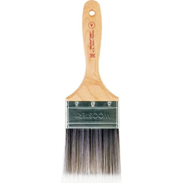 Wooster Brush - 3" Flat Nylon/Polyester Varnish Brush - 3-3/16" Bristle Length, 6-1/2" Maple Beavertail Handle - A1 Tooling