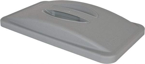 Rubbermaid - Rectangle Lid for Use with 15-7/8 Gal Rectangular Trash Cans - Gray, Polypropylene, For Slim Jim Trash Cans - A1 Tooling