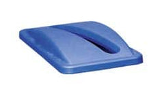 Rubbermaid - Rectangle Lid for Use with 15-7/8 Gal Rectangular Recycle Containers - Blue, Plastic, For 3540, 3541 & 3554 - A1 Tooling