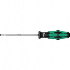 Wera - 3mm Blade Width, Slotted Screwdriver - 150mm Blade Length, Round Shank, Ergonomic Handle - A1 Tooling