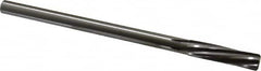 Made in USA - 31/64" High Speed Steel 6 Flute Chucking Reamer - Spiral Flute, 0.4355" Straight Shank, 2" Flute Length, 8" OAL - A1 Tooling