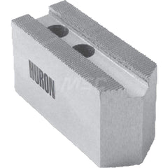 Huron Machine Products - Soft Lathe Chuck Jaws; Jaw Type: Square ; Material: 6160 Aluminum ; Jaw Interface Type: 1.5mm x 60? Serrated ; Maximum Compatible Chuck Diameter (Inch): 15 ; Minimum Compatible Chuck Diameter (Inch): 1 ; Overall Height (Inch): 2- - Exact Industrial Supply