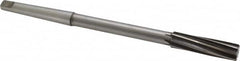 Made in USA - 17/32" High Speed Steel 6 Flute Chucking Reamer - Spiral Flute, 1MT Morse Taper Shank, 2" Flute Length, 8" OAL - A1 Tooling