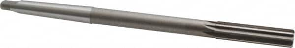 Interstate - 1/2" High Speed Steel 6 Flute Chucking Reamer - Straight Flute, 1MT Morse Taper Shank, 2" Flute Length, 8" OAL - A1 Tooling