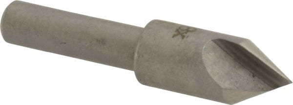 Interstate - 3/8" Head Diam, 1/4" Shank Diam, 1 Flute 60° High Speed Steel Countersink - A1 Tooling