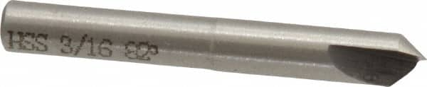 Interstate - 3/16" Head Diam, 3/16" Shank Diam, 1 Flute 82° High Speed Steel Countersink - A1 Tooling