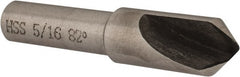 Interstate - 5/16" Head Diam, 1/4" Shank Diam, 1 Flute 82° High Speed Steel Countersink - A1 Tooling