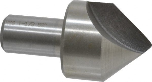 Interstate - 1-1/2" Head Diam, 3/4" Shank Diam, 1 Flute 82° High Speed Steel Countersink - A1 Tooling