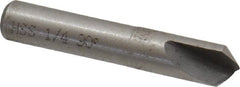 Interstate - 1/4" Head Diam, 1/4" Shank Diam, 1 Flute 90° High Speed Steel Countersink - A1 Tooling