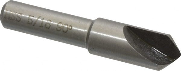 Interstate - 5/16" Head Diam, 1/4" Shank Diam, 1 Flute 90° High Speed Steel Countersink - A1 Tooling