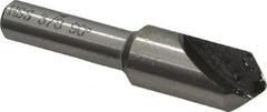 Interstate - 3/8" Head Diam, 1/4" Shank Diam, 1 Flute 90° High Speed Steel Countersink - Exact Industrial Supply