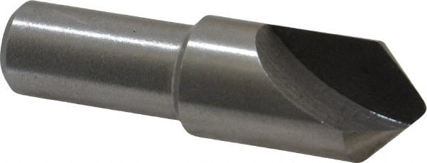 Interstate - 5/8" Head Diam, 1/2" Shank Diam, 1 Flute 90° High Speed Steel Countersink - A1 Tooling