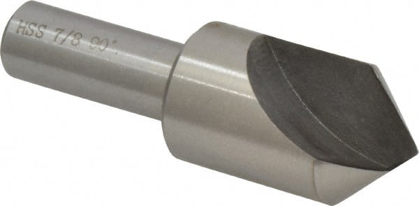 Interstate - 7/8" Head Diam, 1/2" Shank Diam, 1 Flute 90° High Speed Steel Countersink - A1 Tooling