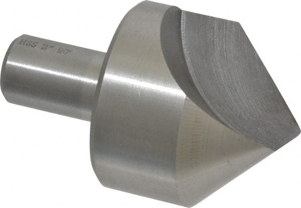 Interstate - 2" Head Diam, 3/4" Shank Diam, 1 Flute 90° High Speed Steel Countersink - A1 Tooling