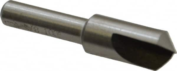 Interstate - 3/8" Head Diam, 1/4" Shank Diam, 1 Flute 100° High Speed Steel Countersink - A1 Tooling