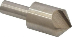 Interstate - 1" Head Diam, 1/2" Shank Diam, 1 Flute 100° High Speed Steel Countersink - Bright Finish, 2-3/4" OAL, Single End, Straight Shank, Right Hand Cut - A1 Tooling