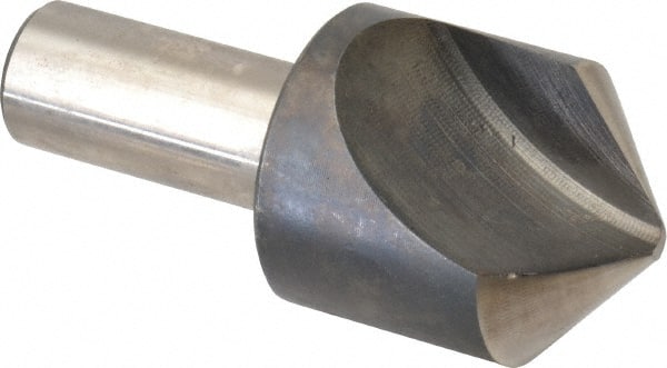 Interstate - 1-1/2" Head Diam, 3/4" Shank Diam, 1 Flute 100° High Speed Steel Countersink - A1 Tooling