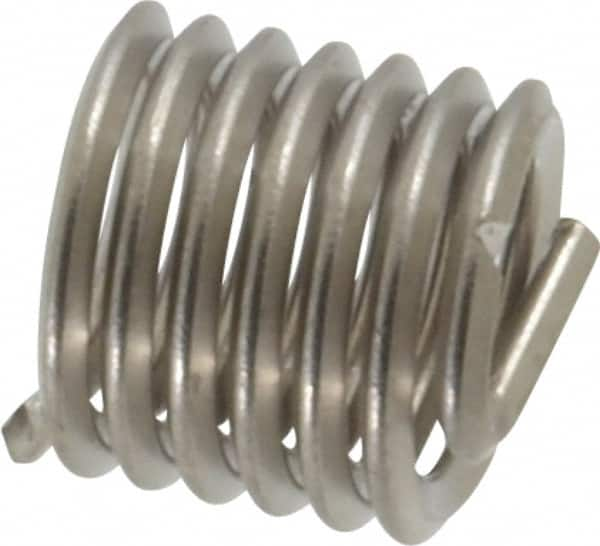 Heli-Coil - 5/16-18 UNC, 0.469" OAL, Free Running Helical Insert - 6-5/8 Free Coils, Tanged, Stainless Steel, 1-1/2D Insert Length - Exact Industrial Supply