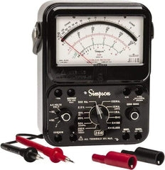 Simpson Electric - 12391, 1,000 VAC/VDC, Analog Manual Ranging Multimeter - 20 mOhm, Measures Voltage, Current, Resistance - A1 Tooling