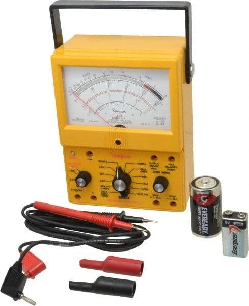 Simpson Electric - 12396, 1,000 VAC/VDC, Analog Manual Ranging Multimeter - 20 mOhm, Measures Voltage, Current, Resistance - A1 Tooling