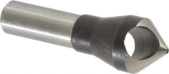 Interstate - 1/2" Shank Diam, 0 Flute 82° High Speed Steel Countersink - Bright Finish, Single End, Straight Shank, Right Hand Cut - A1 Tooling