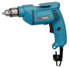 Makita - 3/8" Keyed Chuck, 2,500 RPM, Pistol Grip Handle Electric Drill - 4.9 Amps, 115 Volts, Reversible, Includes Chuck Key & Drill Chuck - A1 Tooling