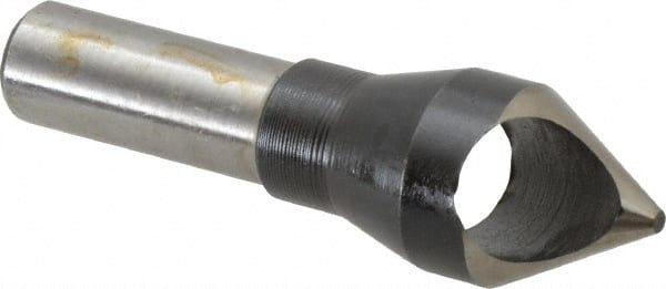 Interstate - 1/2" Shank Diam, 0 Flute 60° High Speed Steel Countersink - A1 Tooling