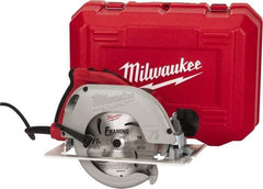 Milwaukee Tool - 15 Amps, 7-1/4" Blade Diam, 5,800 RPM, Electric Circular Saw - 120 Volts, 3.25 hp, 9' Cord Length, 5/8" Arbor Hole, Right Blade - A1 Tooling