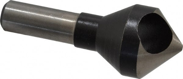 Interstate - 1/2" Shank Diam, 0 Flute 90° High Speed Steel Countersink - A1 Tooling