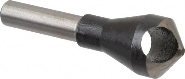 Interstate - 1/4" Shank Diam, 0 Flute 100° High Speed Steel Countersink - A1 Tooling