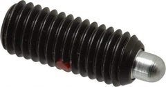 Gibraltar - 1/2-13, 1-1/4" Thread Length, 1/4" Plunger Projection, Steel Threaded Spring Plunger - 1/4" Max Plunger Diam, 1-1/4" Plunger Length, 2.7 Lb Init End Force, 9.3 Lb Final End Force, 1/4" Hex - A1 Tooling