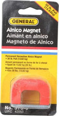 General - 1 Hole, 3/16" Hole Diam, 1-3/4" Overall Width, 1-1/8" Deep, 1-1/8" High, 30 Lb Average Pull Force, Alnico Power Magnets - 5/16" Pole Width - A1 Tooling