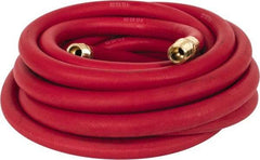 Continental ContiTech - 1/2" ID 25' Long Oil Resistant Air Hose - 250 Working psi, 190°, 1/2" Fitting, Red - A1 Tooling