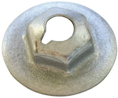 Au-Ve-Co Products - #10-32, 1/2" OD, 3/8" Width Across Flats Washer Lock Nut - Zinc-Plated Spring Steel, For Use with Threaded Fasteners - A1 Tooling