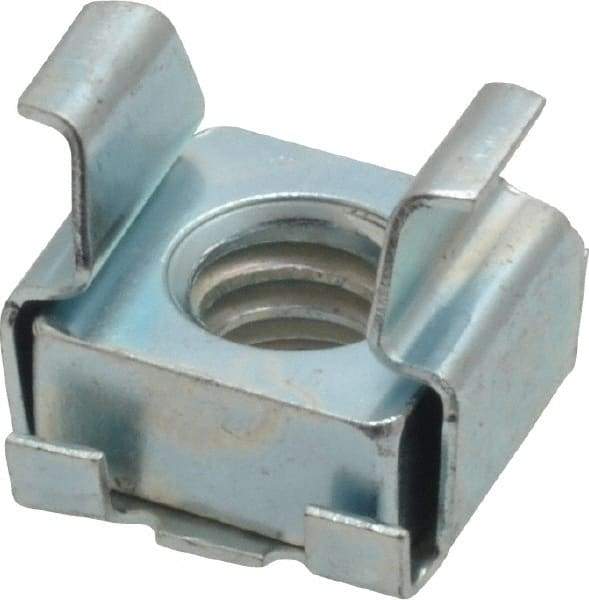 Value Collection - 1/4-20 Screw, 1/8 to 5/32" Thick, Spring Steel Cage Nut - Zinc-Plated Finish - A1 Tooling