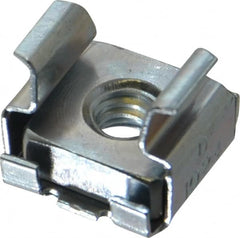 Made in USA - #10-24 Screw, 0.064 to 0.105" Thick, Spring Steel Cage Nut - Zinc-Plated Finish - A1 Tooling