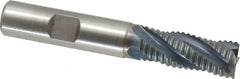 Hertel - 1/2" Diam, Coarse Pitch, 1-1/4" LOC, 4 Flute Cobalt Roughing Square End Mill - TiCN Finish, 3-1/4" OAL, 1/2" Shank Diam, Single End, 30° Helix - A1 Tooling