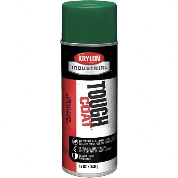 Krylon - Medium Green, 12 oz Net Fill, High Gloss, Enamel Spray Paint - 20 to 25 Sq Ft per Can, 16 oz Container, Use on Conduits, Ducts, Electrical Equipment, Machinery, Metal, Motors, Pipelines & Marking Areas, Railings, Steel Bars, Tool Boxes, Tools - A1 Tooling