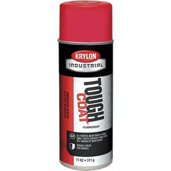 Krylon - Red, Fluorescent, Aerosol Spray Paint - 15 to 20 Sq Ft per Can, 12 oz Container - A1 Tooling