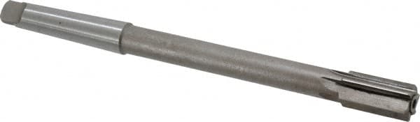 Interstate - 3/4" Diam, 0.623 to 0.625" Max Diam 2MT Morse Taper Shank, 1-3/8" Flute Length, Machine Expansion Reamer - Straight Flute, 9-1/2" OAL, Right Hand Cut, 6 Flutes, High Speed Steel, Bright Finish - A1 Tooling