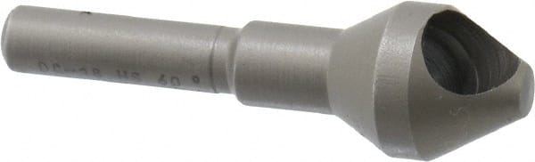 Weldon - 9/16" Head Diam, 1/4" Shank Diam, 60° High Speed Steel Countersink - A1 Tooling