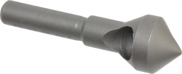 Weldon - 9/16" Head Diam, 1/4" Shank Diam, 90° High Speed Steel Countersink - A1 Tooling