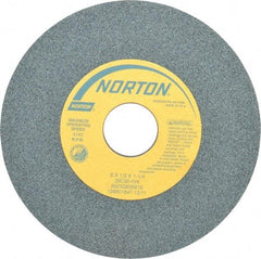 Norton - 6" Diam x 1-1/4" Hole x 1/2" Thick, I Hardness, 80 Grit Surface Grinding Wheel - Silicon Carbide, Type 1, Medium Grade, 4,140 Max RPM, Vitrified Bond, No Recess - A1 Tooling