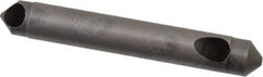 Weldon - 1/4" Shank Diam, 90° High Speed Steel Countersink - Bright Finish, 1-3/4" OAL, Double End, Straight Shank, Right Hand Cut - A1 Tooling