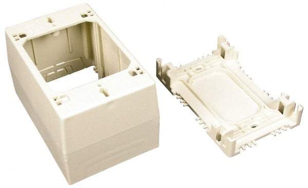 Wiremold - 4-3/4 Inch Long x 3 Inch Wide x 2-3/4 Inch High, Rectangular Raceway Box - Ivory, For Use with Wiremold 2300 Series Raceways - A1 Tooling