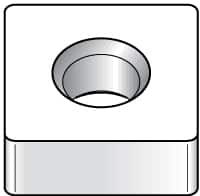 Kennametal - SNGA433 T0420 Grade KY4400 Ceramic Turning Insert - TiN Finish, 90° Square, 1/2" Inscr Circle, 3/16" Thick, 3/64" Corner Radius - A1 Tooling